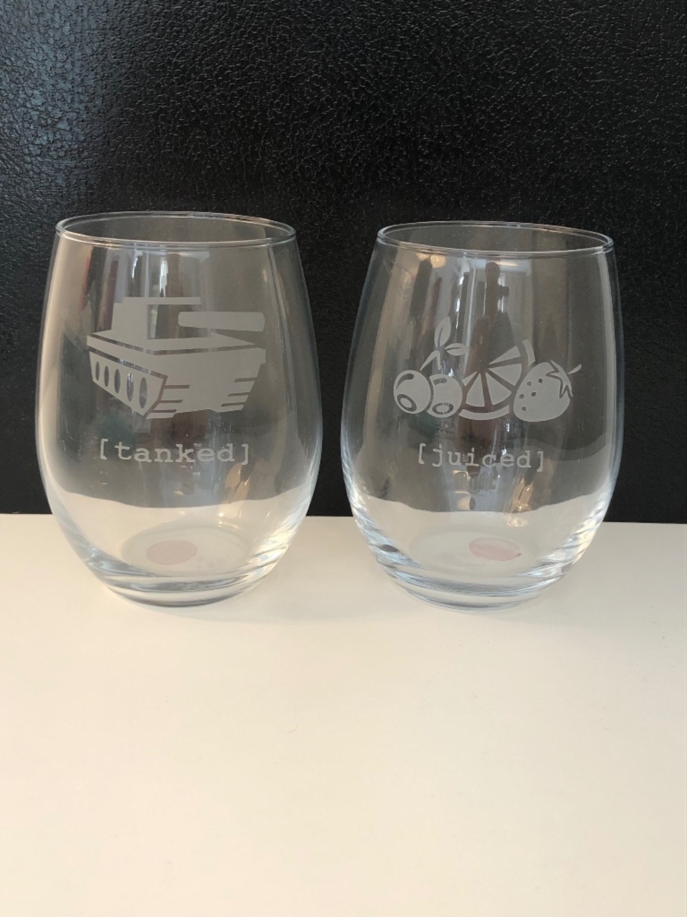 Susquehanna Glass 21oz Stemless Wine Glasses Set of 2